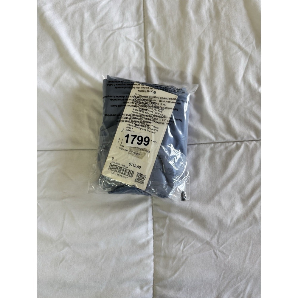 New Lululemon Nulu High-Rise Mesh-Panel Tight 25" Washed Denim Size 6 Blue - Picture 11 of 11